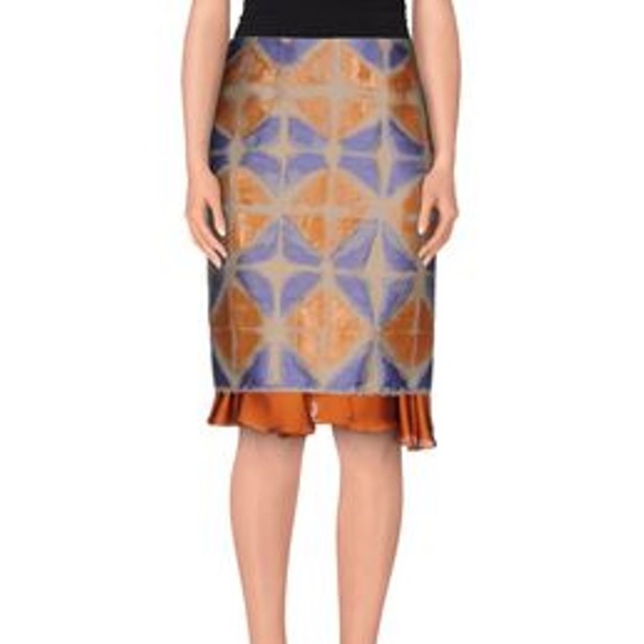 Maurizio Pecoraro Midi Skirt~Mauve~Italy~Sz. S /40